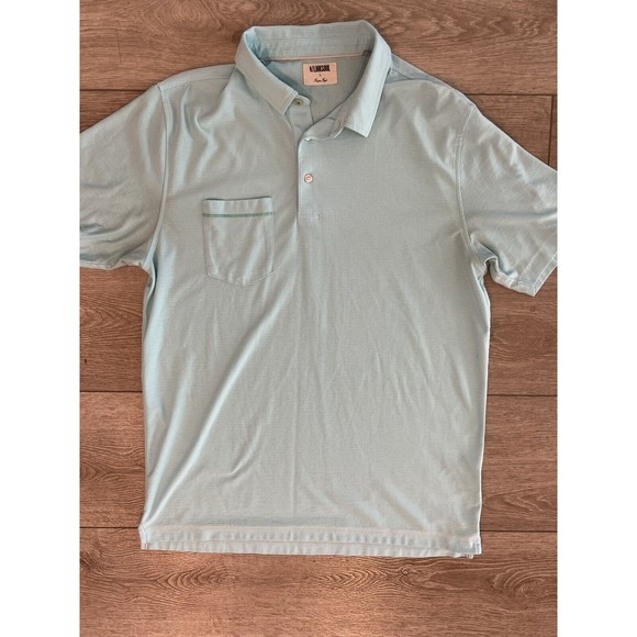 Linksoul Tempus Fugit Golf Mens Casual Blue Polo Shirt Size Large L - Picture 1 of 6